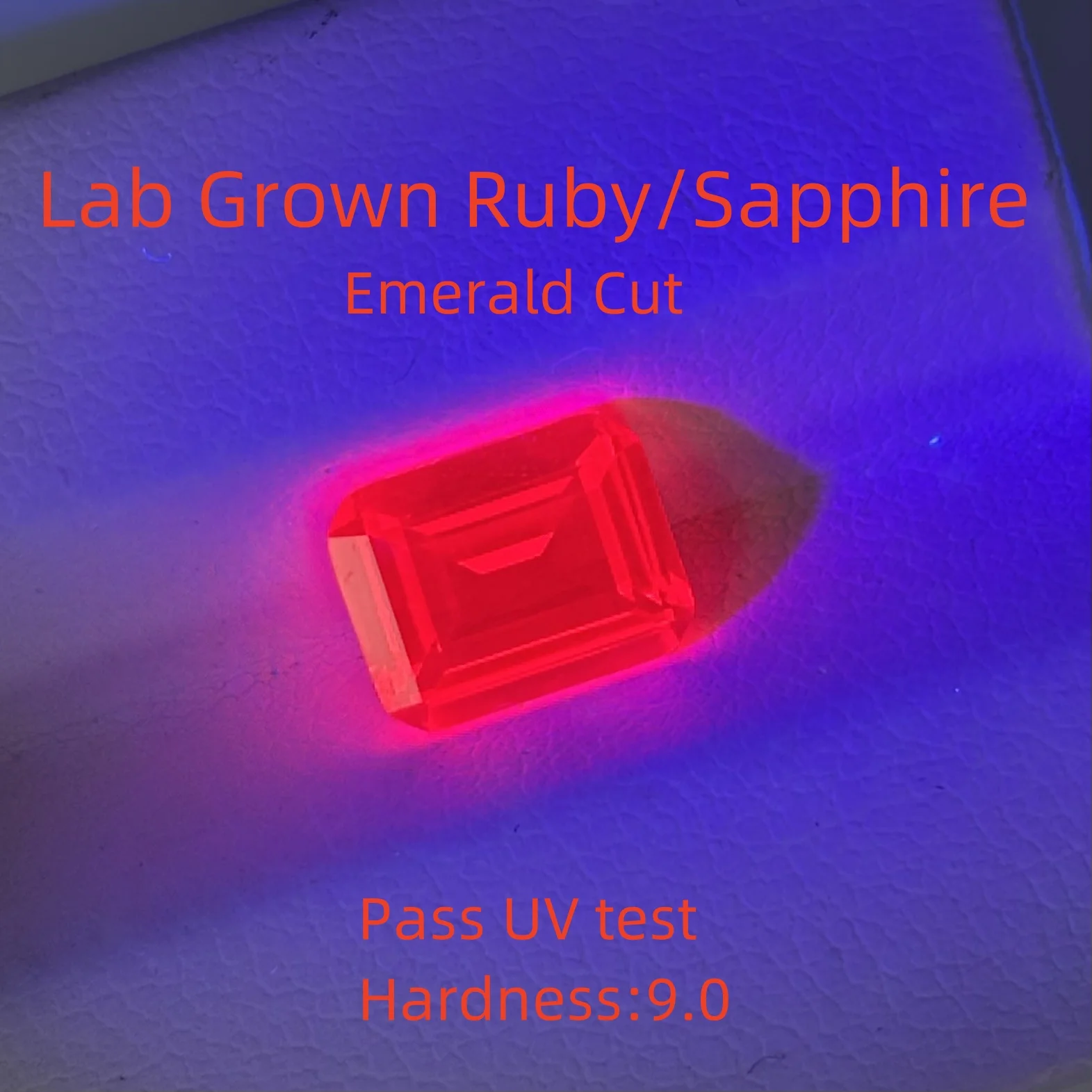 

Lab Creat Ruby/Sapphire Emerald cut Royal Blue Red Ruby Gemstone for DIY Jewelry Making Materials select AGL Certificate Beads