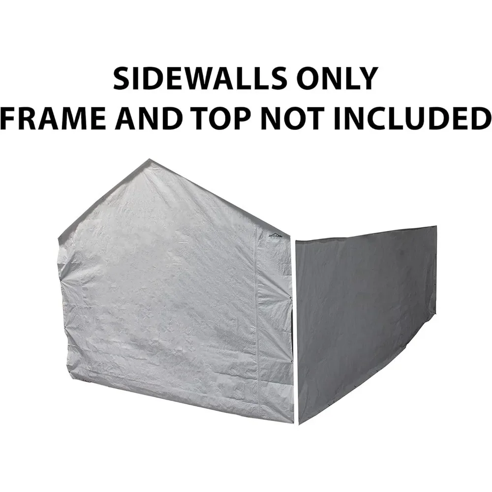 Imagem -05 - Carport Caravan Roof Sidewall Kit Garagem Carro Portátil Branco Exclui Parte Superior e Moldura Casa Jardim Suprimentos