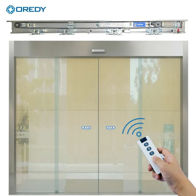 

Aluminum Alloy Glass Automatic Sliding Door Sensor Machine Finished Automatic Sliding Door System with Decoration Feature