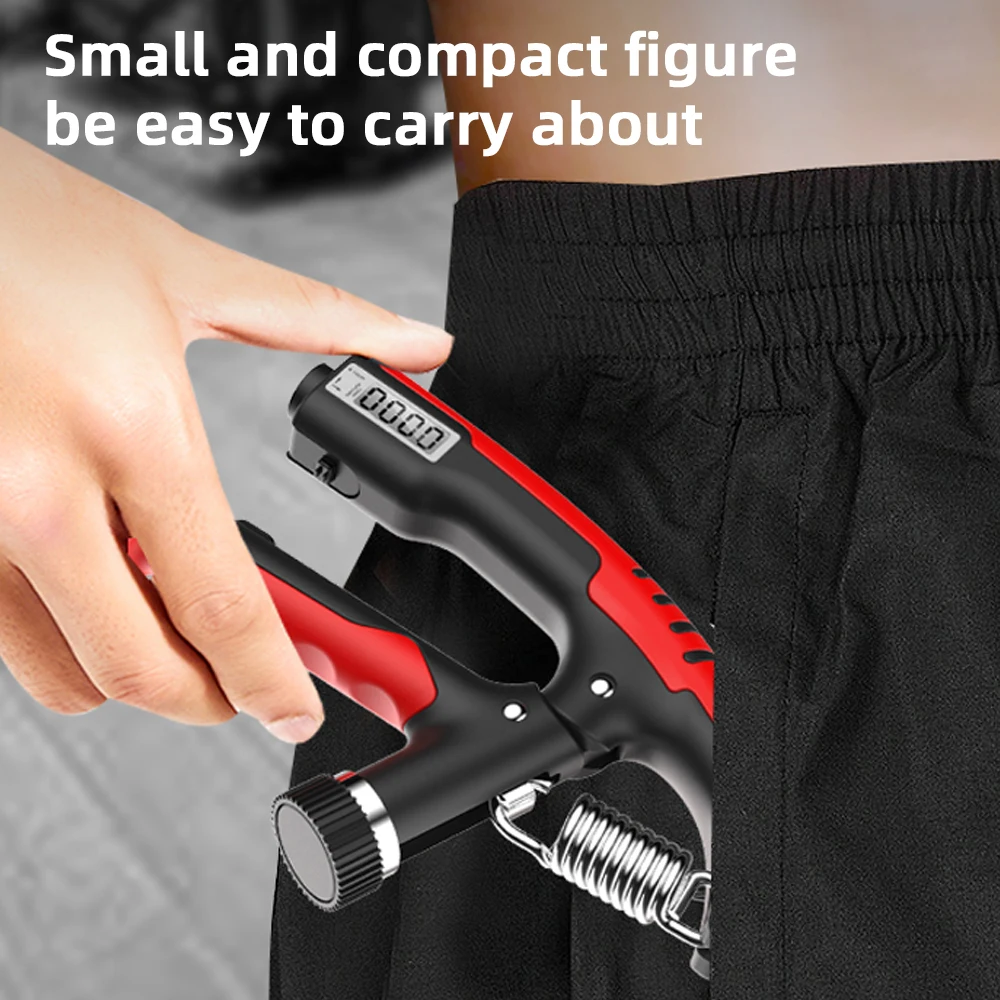 10-100kg Adjustment Hand Grip Strengthener hand Counter Forearm Exerciser Wrist Arm Muscle Bodybuilding Finger Expander Train