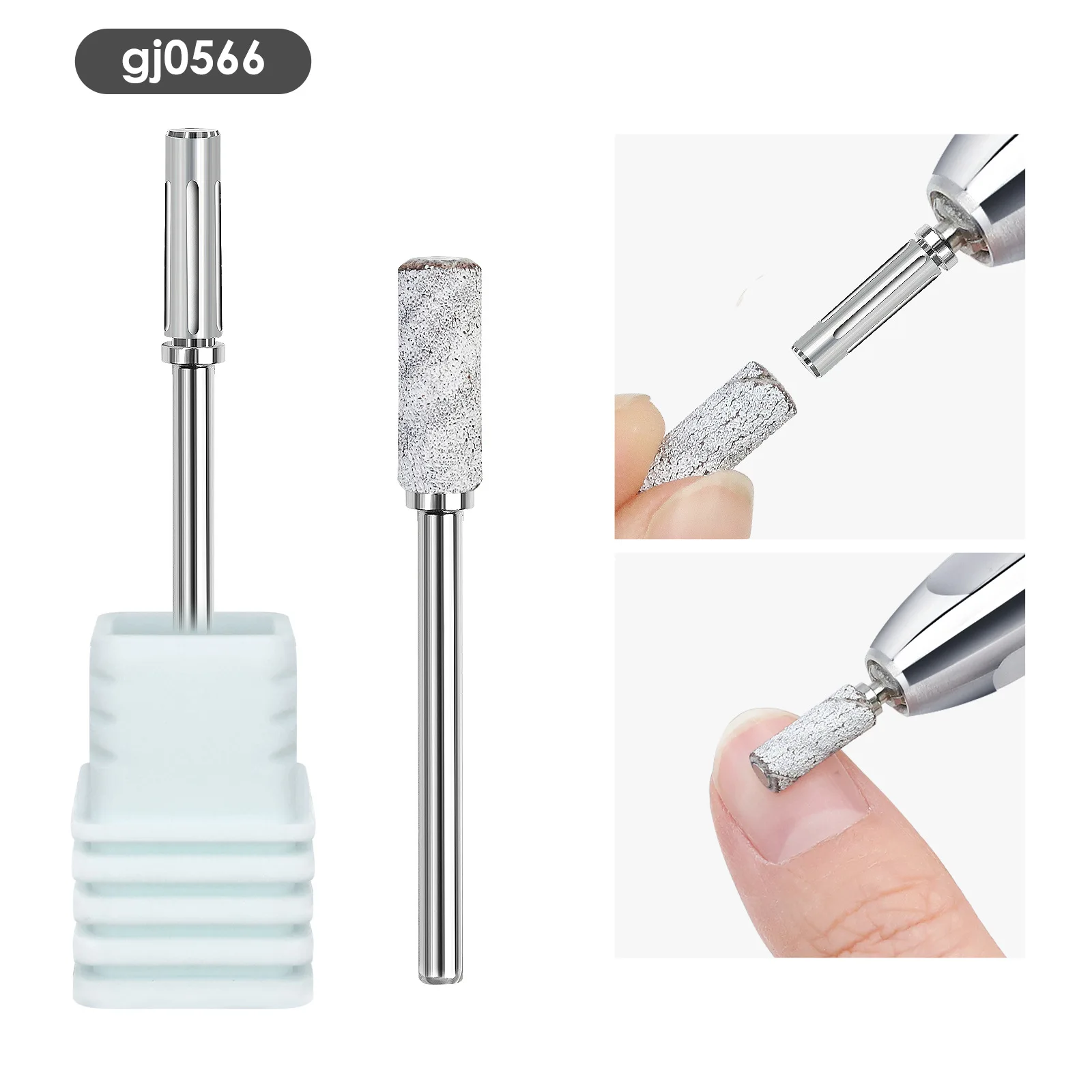 3mm Small Sanding Bands Mandrel Bit for Nail Drill Grit Upgrade Design Mini Nail Sanding Bands for Acrylic Nails Gel Remover