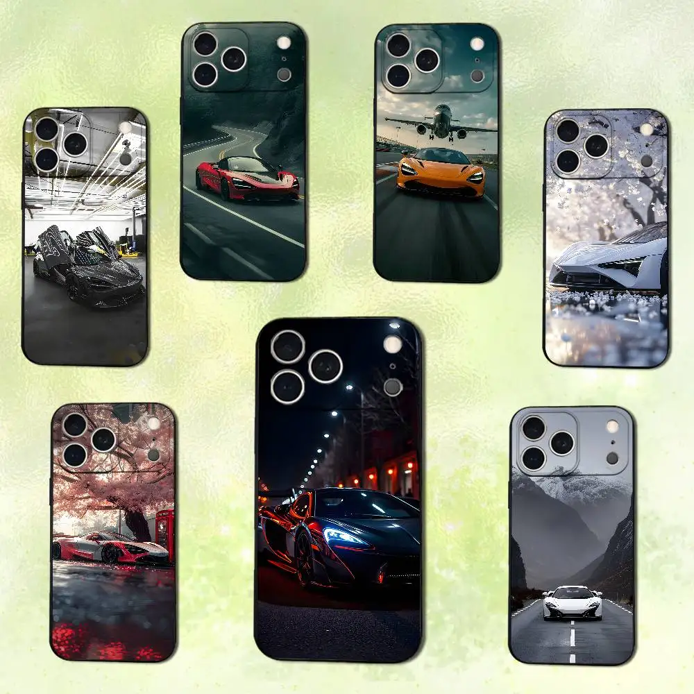 

Cool M-McLarens Sports Car Phone Case For iPhone 14,13,17,12,11,16,15,Plus,Pro Max,XS,X,XR,SE,Mini,Soft Silicone Black Cover