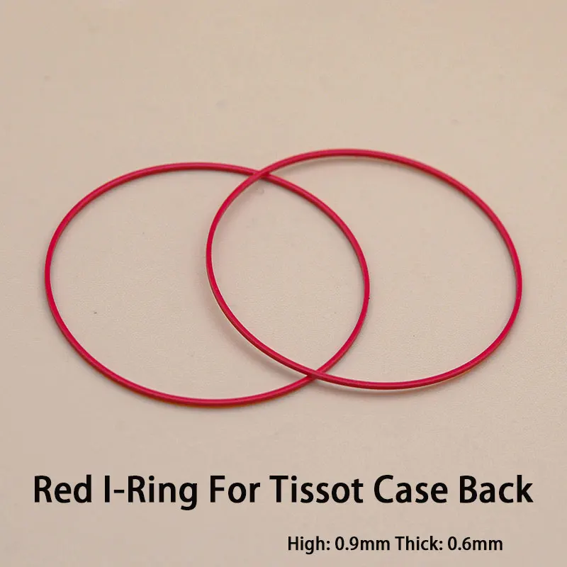 Red Gasket I-Ring 25-33MM Plastic Gasket Suitable For Tissot Watch Case Bottom Cover T035 Couturier 1853 Original Other