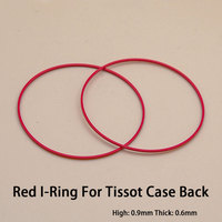 Red Gasket I-Ring 33-42MM Plastic Gasket Suitable  For Tissot Watch Case Bottom Cover T035 Couturier 1853 Original Other