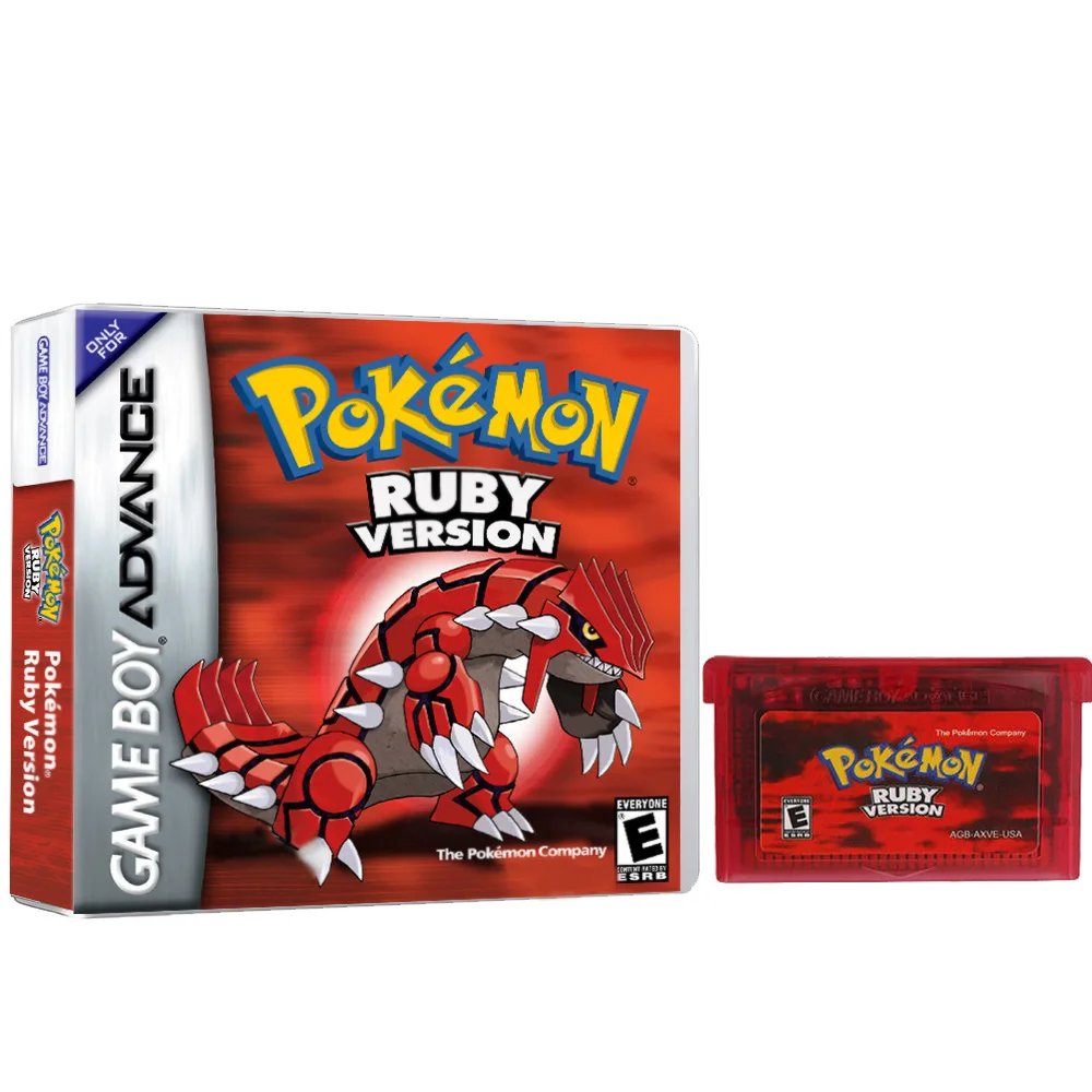 Cartuccia di gioco GBA serie Pokemon In scatola Emerald/Ruby/FireRed/Leafgreen/Sapphire No Manual