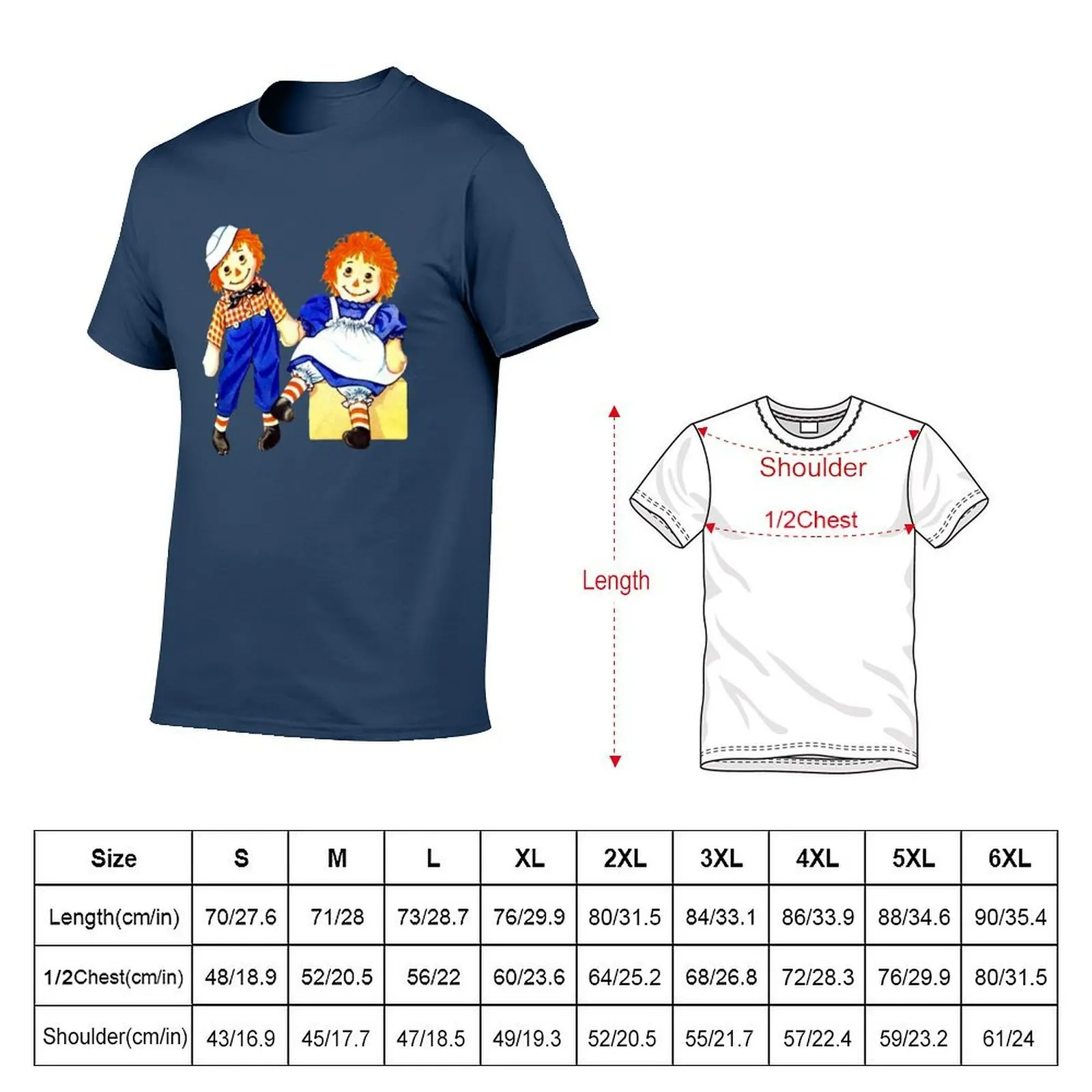 Raggedy ann and andy T-Shirt t shirt men 100% cotton luxury brand t shirts designer T-Shirt