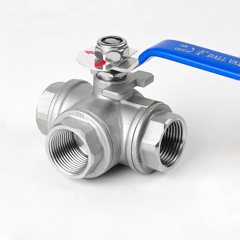 

1/4 "- -2" BSP Internal Thread T L Port Ball Valve Connector SS304 316 Stainless Steel Three-way Ball Valve For Water And Gas