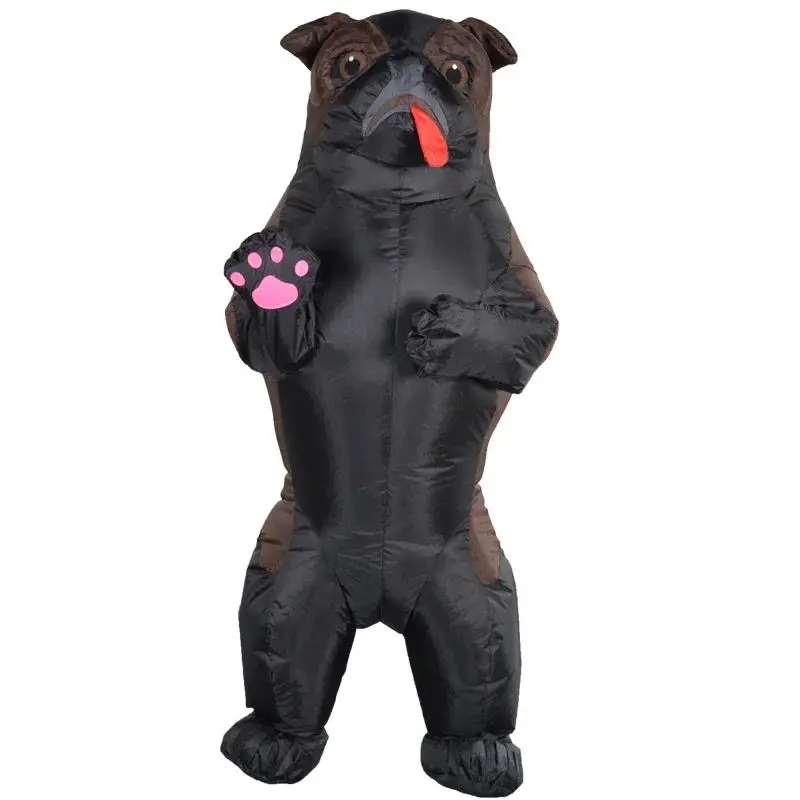 Inflatable Dog Costume for Adult Funny Blow Up Costumes Party Bulldog Cosplay Outfit Inflatable Animal Halloween Costume