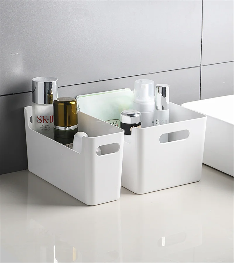 

U-Shaped Plastic Storage Box for Kitchen and Bathroom, Desktop Handle, Drawer Storage and Organization