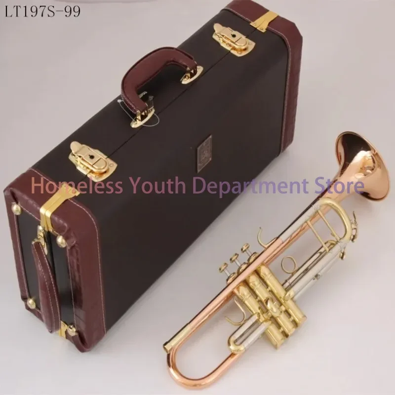 Sylzkr stradivarius bb trumpet LT197S-99 fluorescent copper instrument new trumpet mouthpiece professional quality