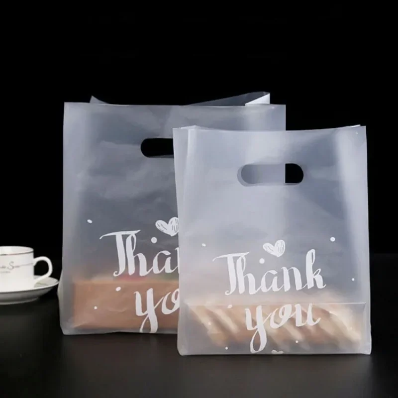 

50pcs Plastic Gift Bags Thank You Cookie Candy Bread Bag Packaging Bags for Gift Jewellery Pouches Wedding Favor Decor Bag