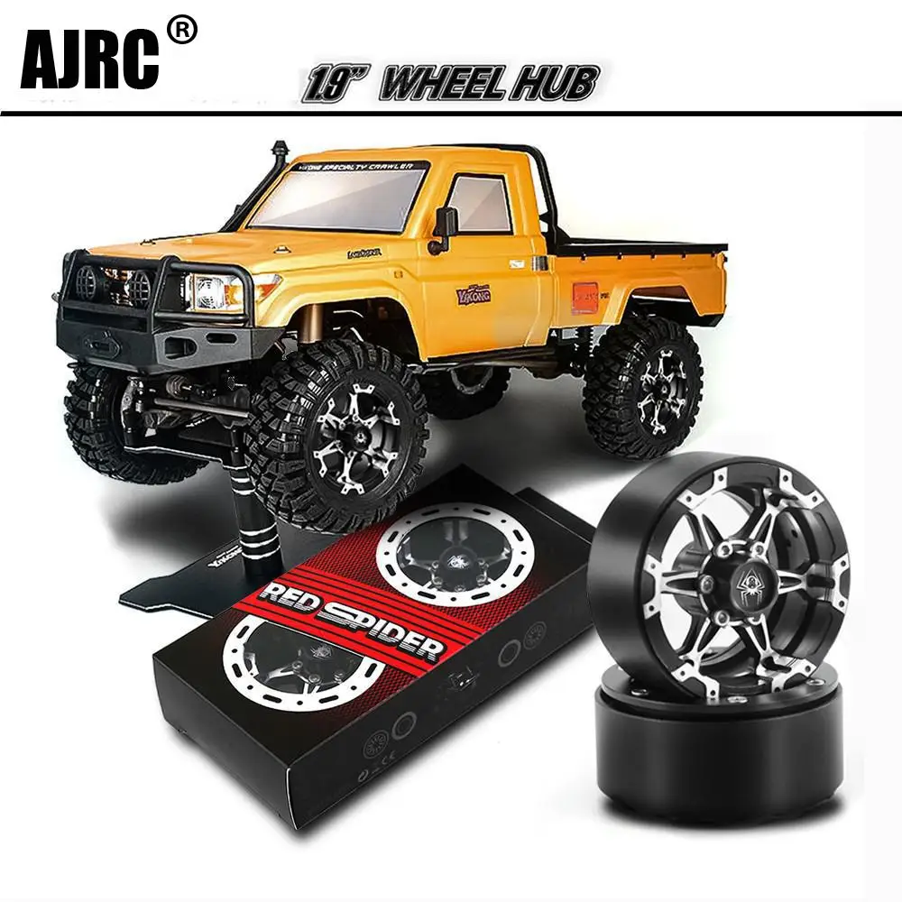 

Ajrc 4pcs Metal 1.9 Beadlock Wheel Rim Spider Wheel Hub For 1:10 Rc Crawler Axial Scx10 Ii 90046 Axi03007 Trx4 Tamiya Mst Rgt