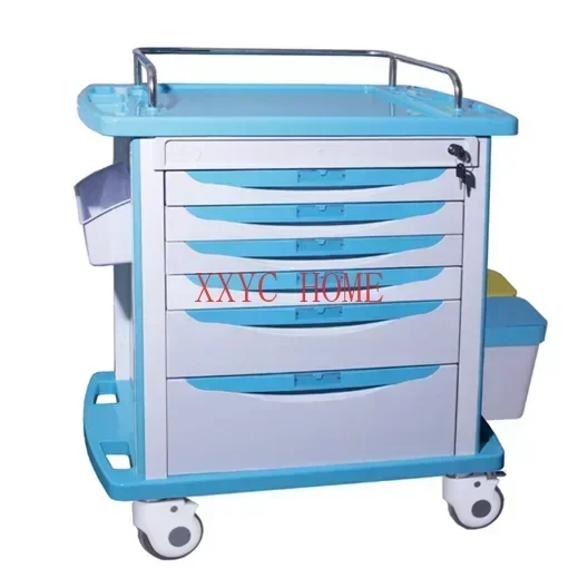 Hot Sale Medical ABS Emergency Trolley Crash Anaesthesia Cart Hospital Drug Trolley