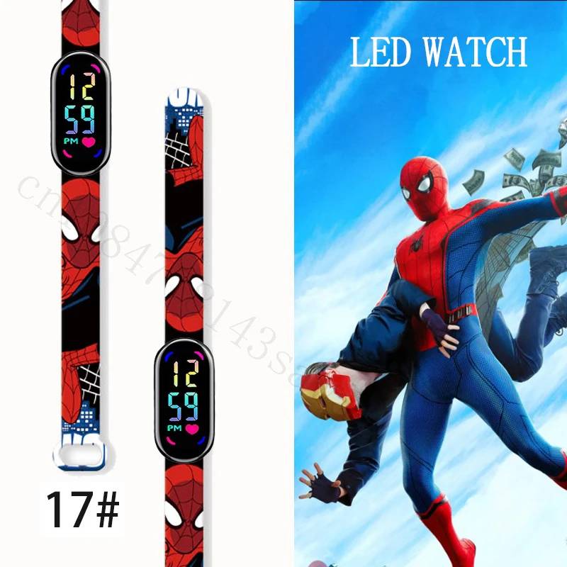 

MINISO Spiderman Kid's Watches Men Sport Wristband Bracelet Waterproof Children Digital Watch Boys LED Clock Gift