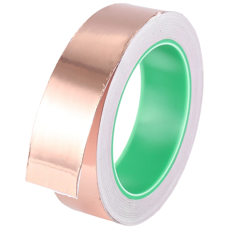 Copper Foil Tape 20Mx30 Mm Wide Adhesive Copper Foil Tape Barrier Tape Double Conductive Self-Adhesive Copper Foil Tape