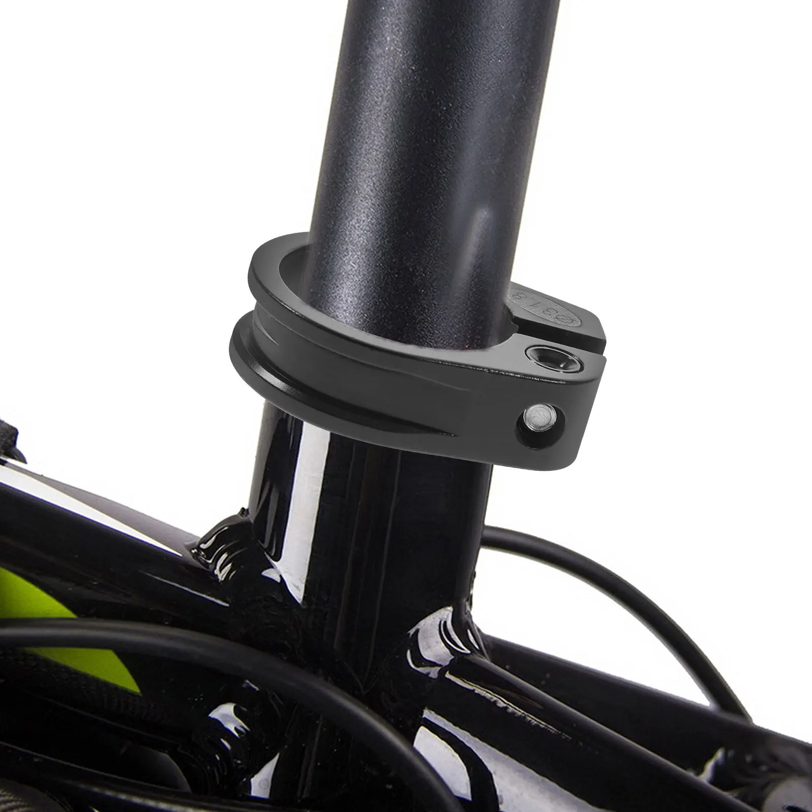 Bolt Type Aluminium Alloy Bike Seat Clip Seatpost Clamp for Folding Bikes Strong Fixed Metal for Bike Seat