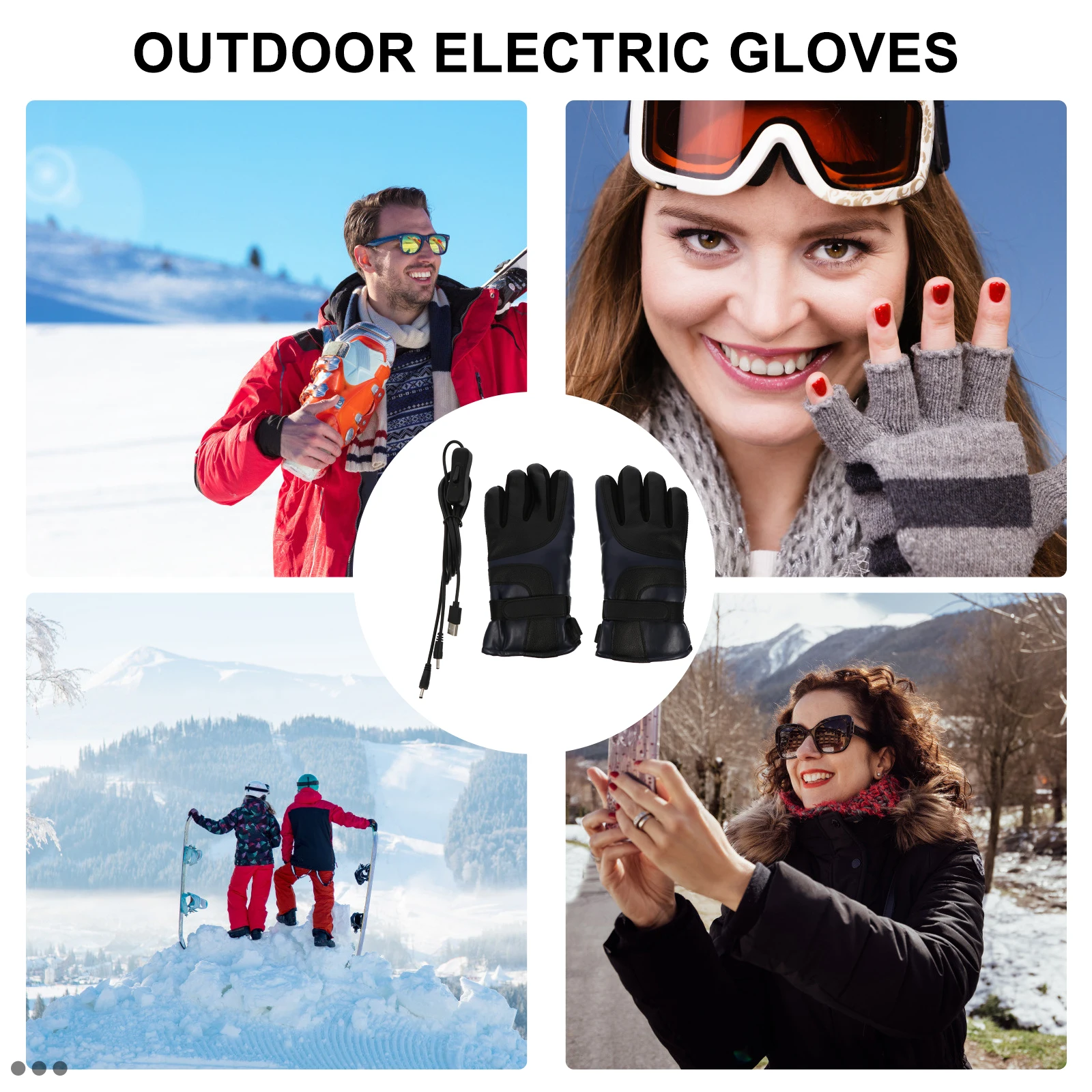 

Heating Gloves Winter Warm Waterproof Work Heated Portable Outdoor Sports Hand Warmer Motorcycle Pu Miss