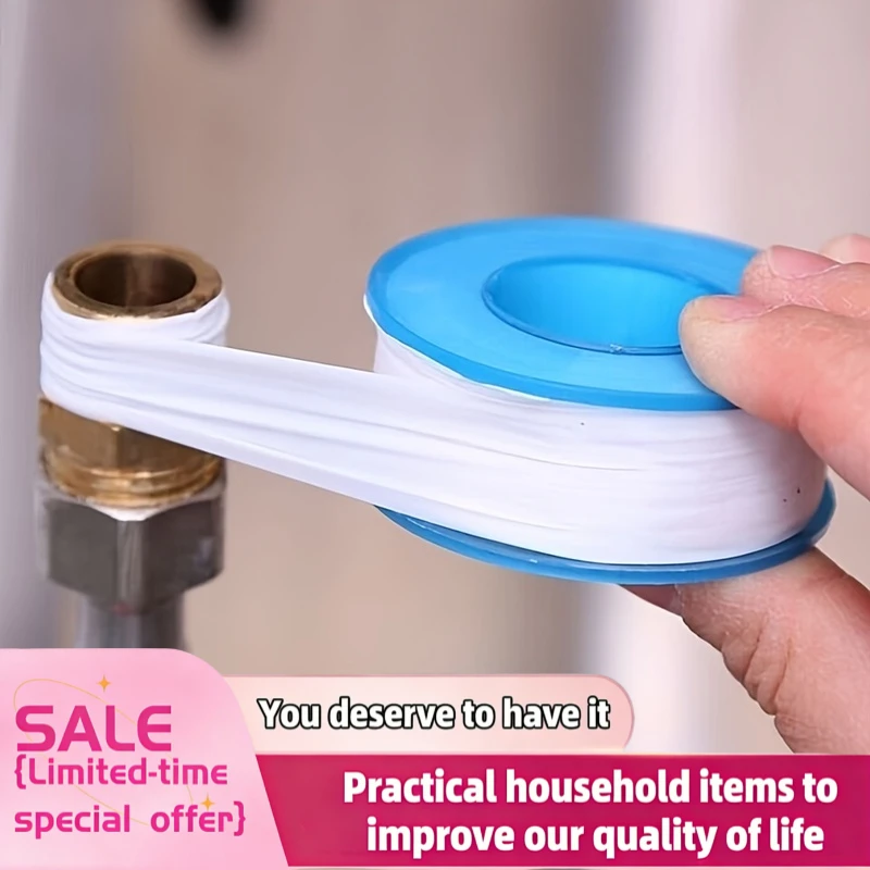 3/6/10 peças de fita para tubos de água, fita de PTFE, fita de vedação, fita para tubos de água, fita de vedação para tubos de água
