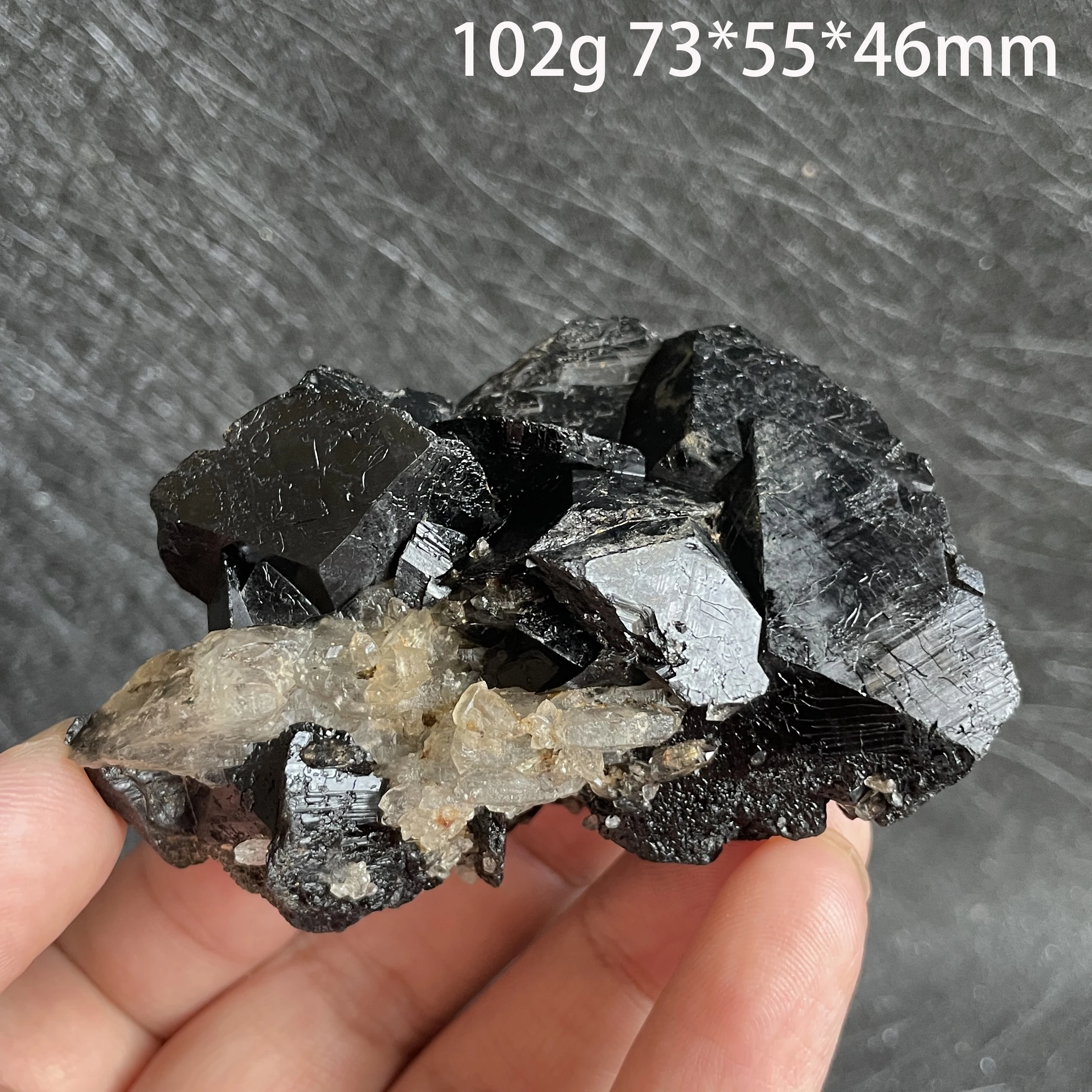 Natural Stone Black Rose Tourmaline Mineral Specimen Clear Quartz Crystal Cluster Rock Healing Home Decoration Gift