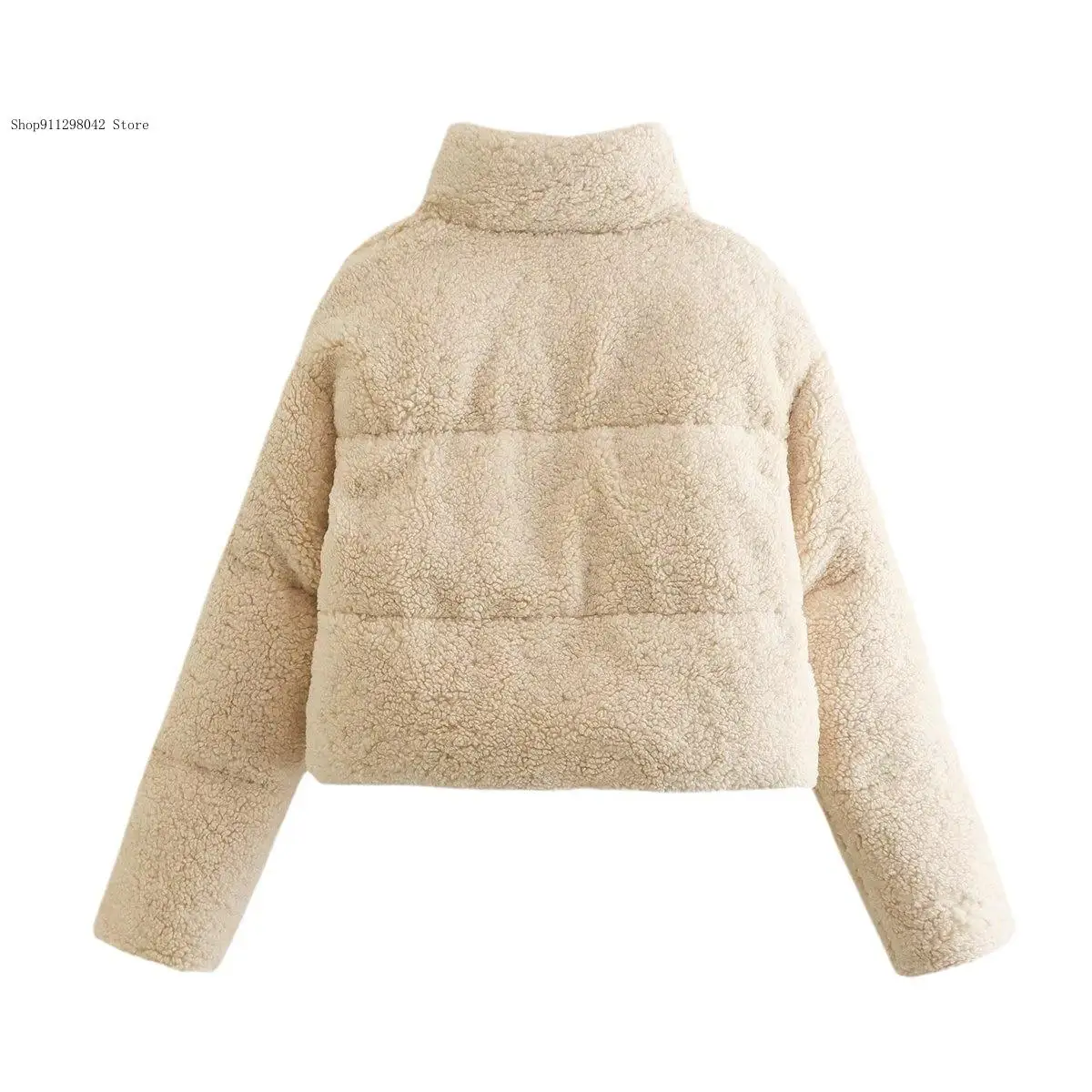 European and American Autumn and Winter Urban Casual Short Velvet Cotton Jacket Imitating Lamb Retro Jacket for Women