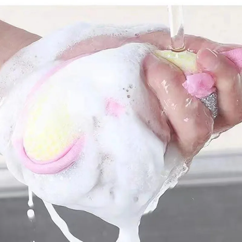 10/20 قطعة من إسفنجات تنظيف المطبخ متعددة الوظائف وأجهزة تنظيف المطبخ، مناشف أطباق قابلة للغسل بأسطح خضراء ورملية