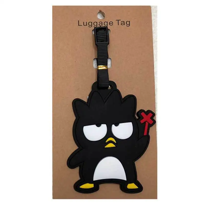 Kawaii Sanrio Keroppi Bad Badtz Maru Hanyodon Luggage Tag Suitcase Identify Hang Tag Anime Figure Student Couple Festival Gift