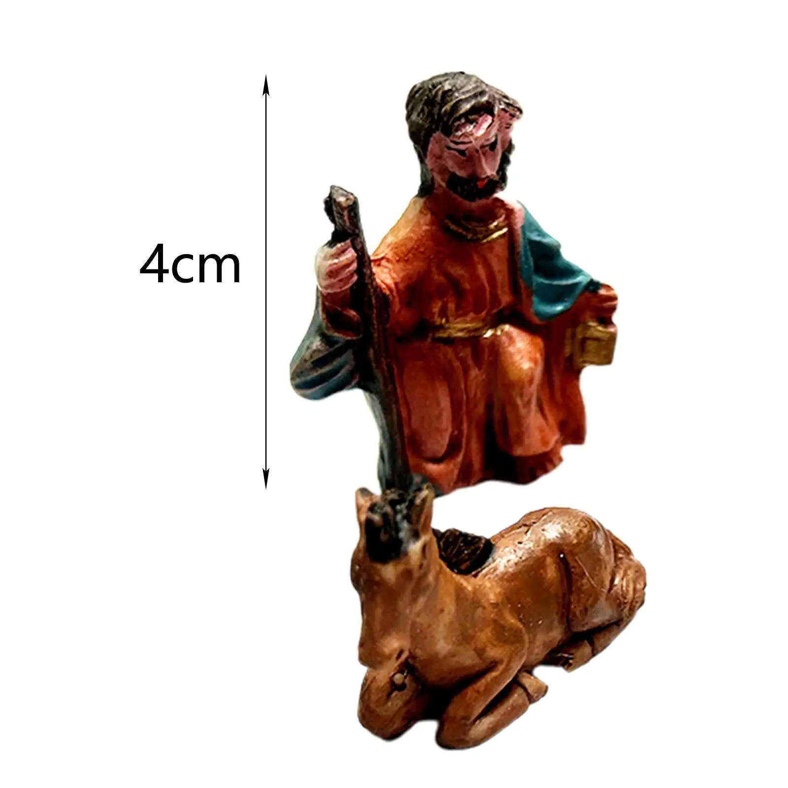 5 قطعة تمثال يسوع التقليدي زينة عيد الميلاد عرض الأسرة المقدسة الكاثوليكية #6