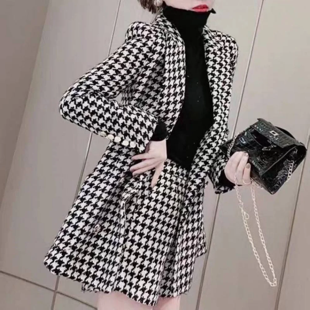 

2022 New Autumn and Winter Women's Suit Two Piece Fashion High End Jacket Coat Top