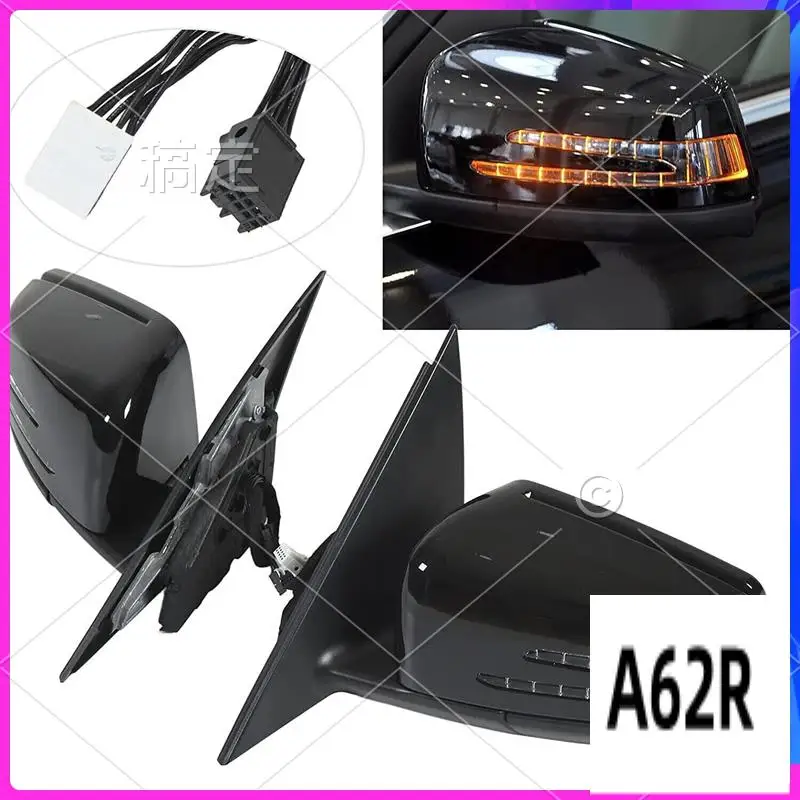 

R2-Right Side Door Rear View Mirror Assembly Rear View Mirror Black For Mercedes Benz W204 C-Calss C300 C350 C63 2011-2014