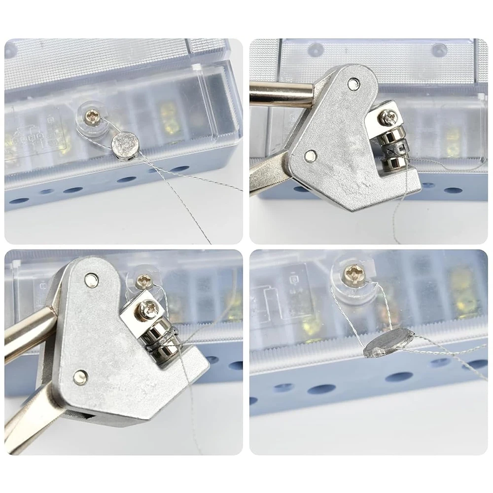 Stahl-Siegelzangen-Set mit ergonomischem Griff, inklusive Bleisiegelperlen und 30 m Siegeldraht für Stromzähler, Gepäck und Logistik-Sicherheit.