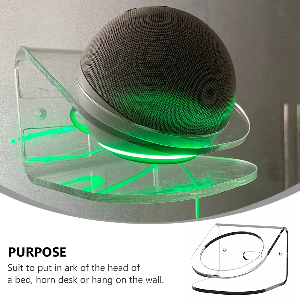 

Smart Speaker Bracket Wall Mounted Holder Loudspeaker Stand Acrylic Mount for Desktop Corner Table Home Decoration Strong Load