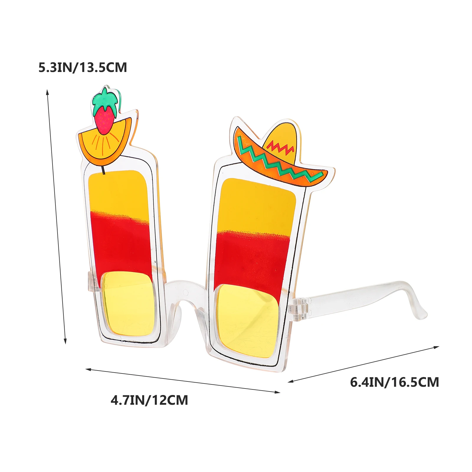 

1Pcs Grass Hat Glasses Creative Eyeglasses Ergonomic Design Comfortable Wear Party Supplies Cocktail Glass Shaped Photo Props