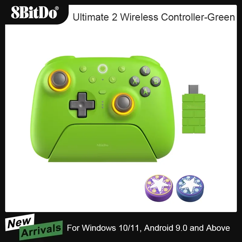 

8BitDo Ultimate 2 Wireless Controller for Windows 10/11 Android Gamepad with TMR Joystick Switchable Triggers RGB Lighting Games