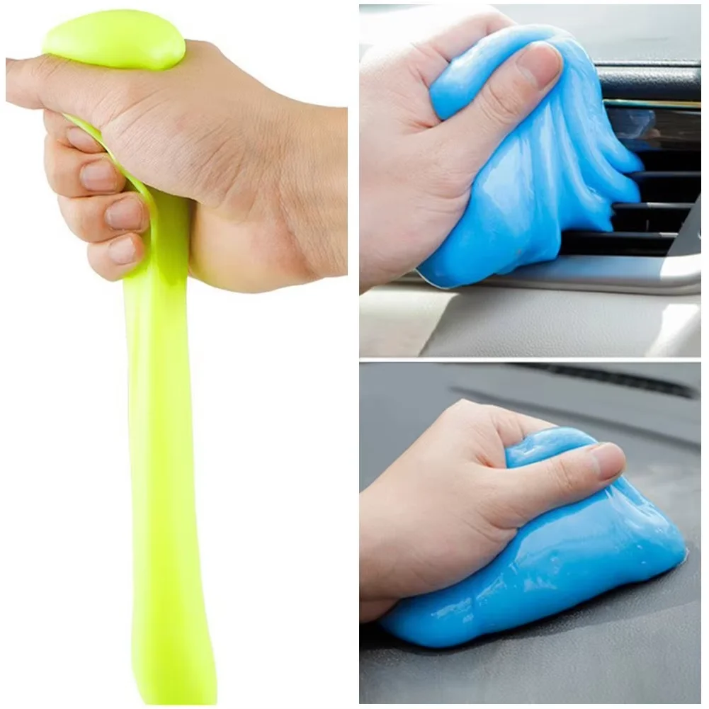 70g Clean Glue Slime Random Color Multi Functional Dust Removal Soft Mud Car Interior Computer Keyboards Clean Tool Car Wash Mud