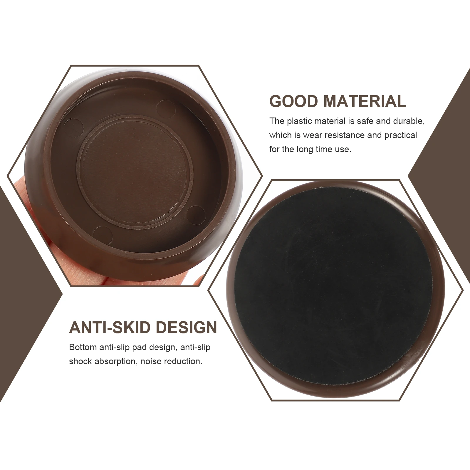 12Pcs Furniture Leg Pads Anti-Skid Wear-Resistant Chair Foot Protectors for Home Office Dining Room Couch Stoppers