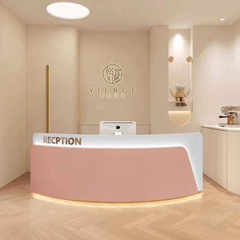 Shop Consable Reception Desk Computer Study Mobile Counter Front Desk Executive Modern Recepcion Mostrador Garden Furniture Sets