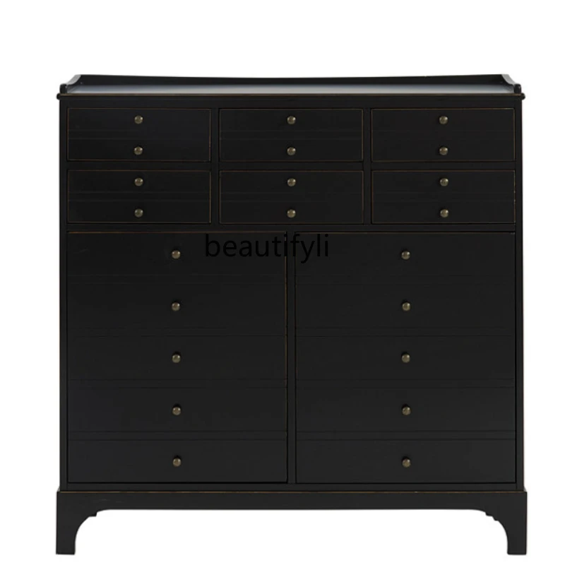 

Italian Modern Light Luxury Entrance Cabinet Sideboard Cabinet Side Cabinet Locker French Living Room Chest of Drawers