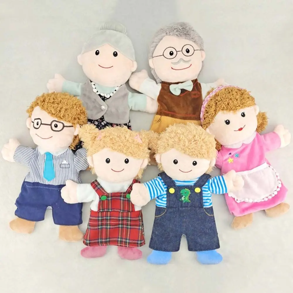 Mother Pillow Toys Grandpa Grandma Hand Puppet Stuffed Toys Family Puppet Hand Doll Puppet Plush Toy Hand Puppet Plush Doll