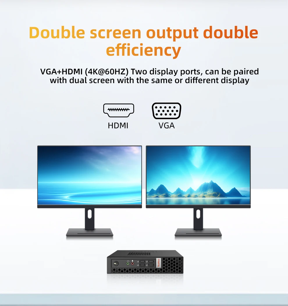 Texhoo MINI PC AMD Ryzen5 4600H Windows 11 16G DDR4 2666MHz 512G NVMe SSD Desktop Mini Computers WIFI6 BT5.2 Dual 4k Display