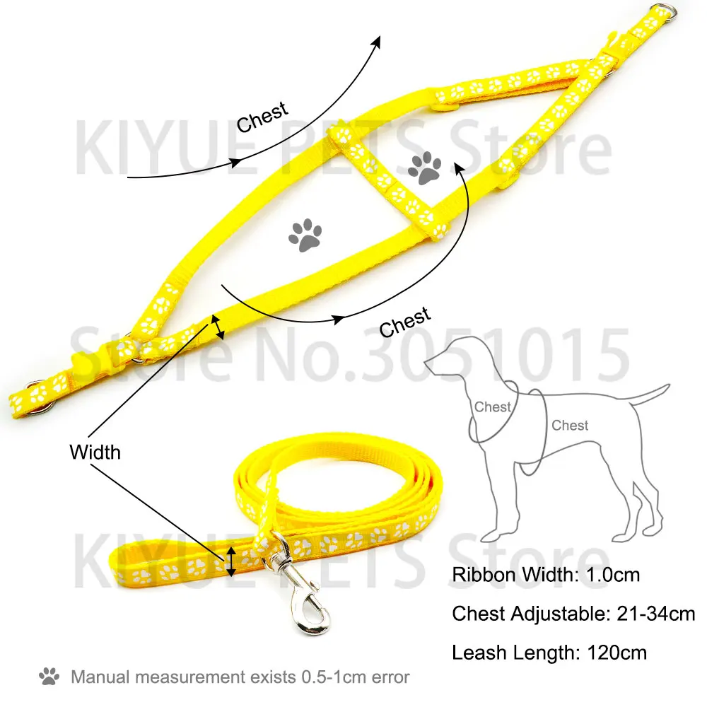 24 Sets Pet Dog Harness No Pull Adjustable Dog Leash Vest Classic Running Leash Strap Belt for Small Dogs and Cats Walk Outside - view 2