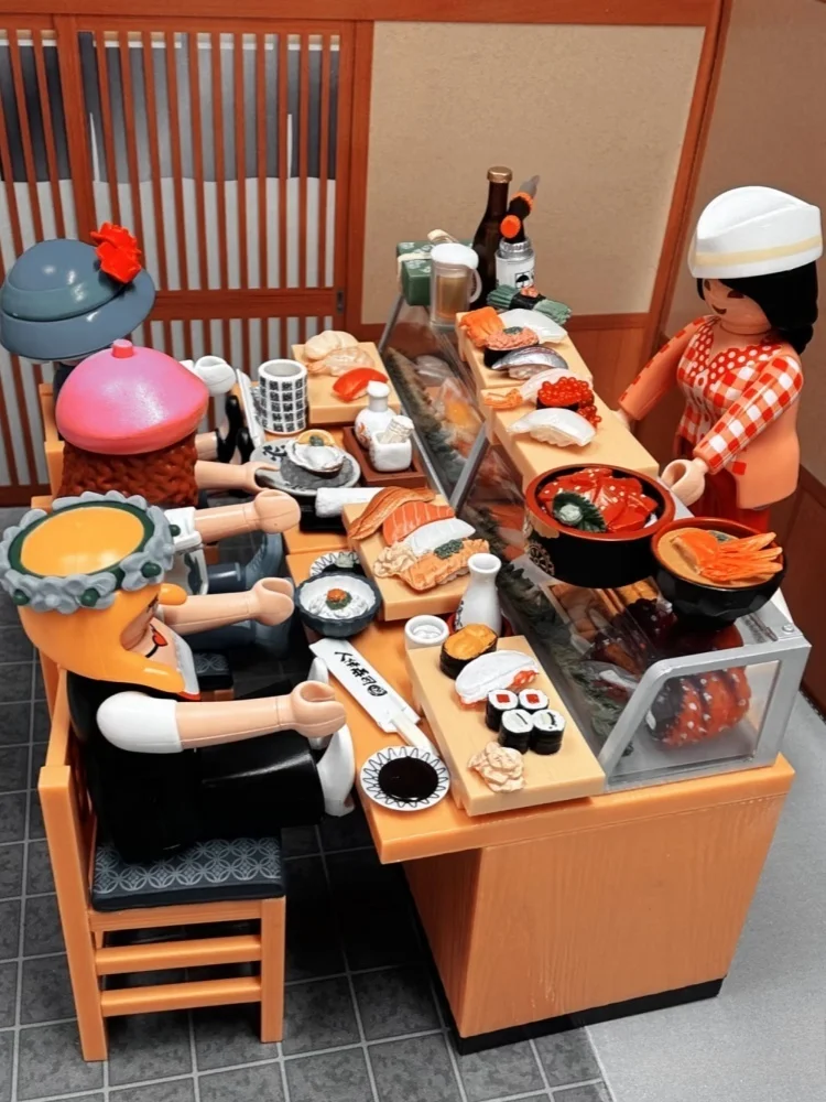 Re-Ment Shitamachi Humanistische Sushi Miniatuur Scène Model Trendy Collectie Leuk Cadeau Speelgoed Blind Box op voorraad Actiefiguur