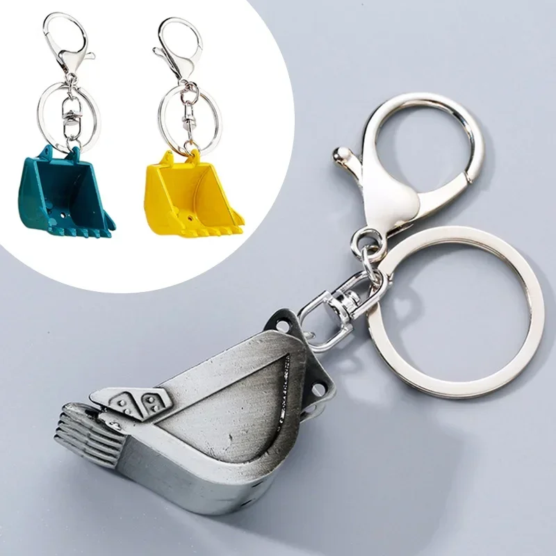 Creative Alloy Bulldozer Keychains for Women Men Stereo Excavator Car Key Chains Rings Car Keyring Charm Bag Accessories