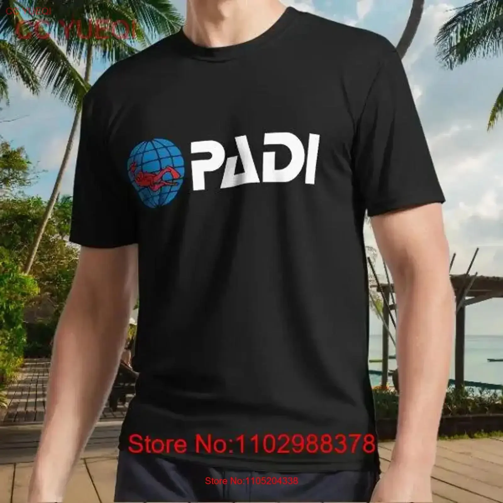 

New T Shirt PADI Active Logo Funny American Size S to 5XL vintage Washed Breathable graphic streetwear Slightly Comfortable
