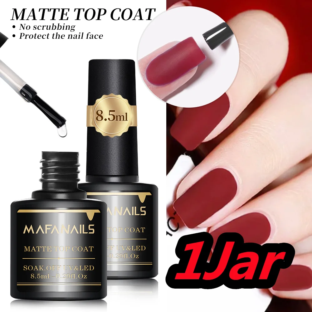 1/2/3 Uds Top, Base y capa mate Gel para decoración de uñas 8,5 ml esmalte de uñas de Gel semipermanente transparente Gel superior de manicura profesional