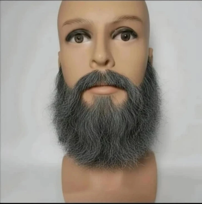 

Аксессуары для косплея в стиле аниме: борода серая, черная, белая, волнистая, с усами, реквизит для вечеринок, на заказ