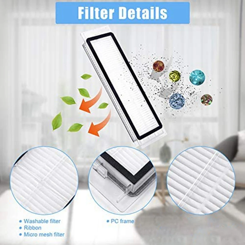 Kit d'accessoires de remplacement pour aspirateur robot Xiaomi Roborock, pièces pour modèles S4, S5, Dock E4, E20, E25, E35, S50, 18 paquets