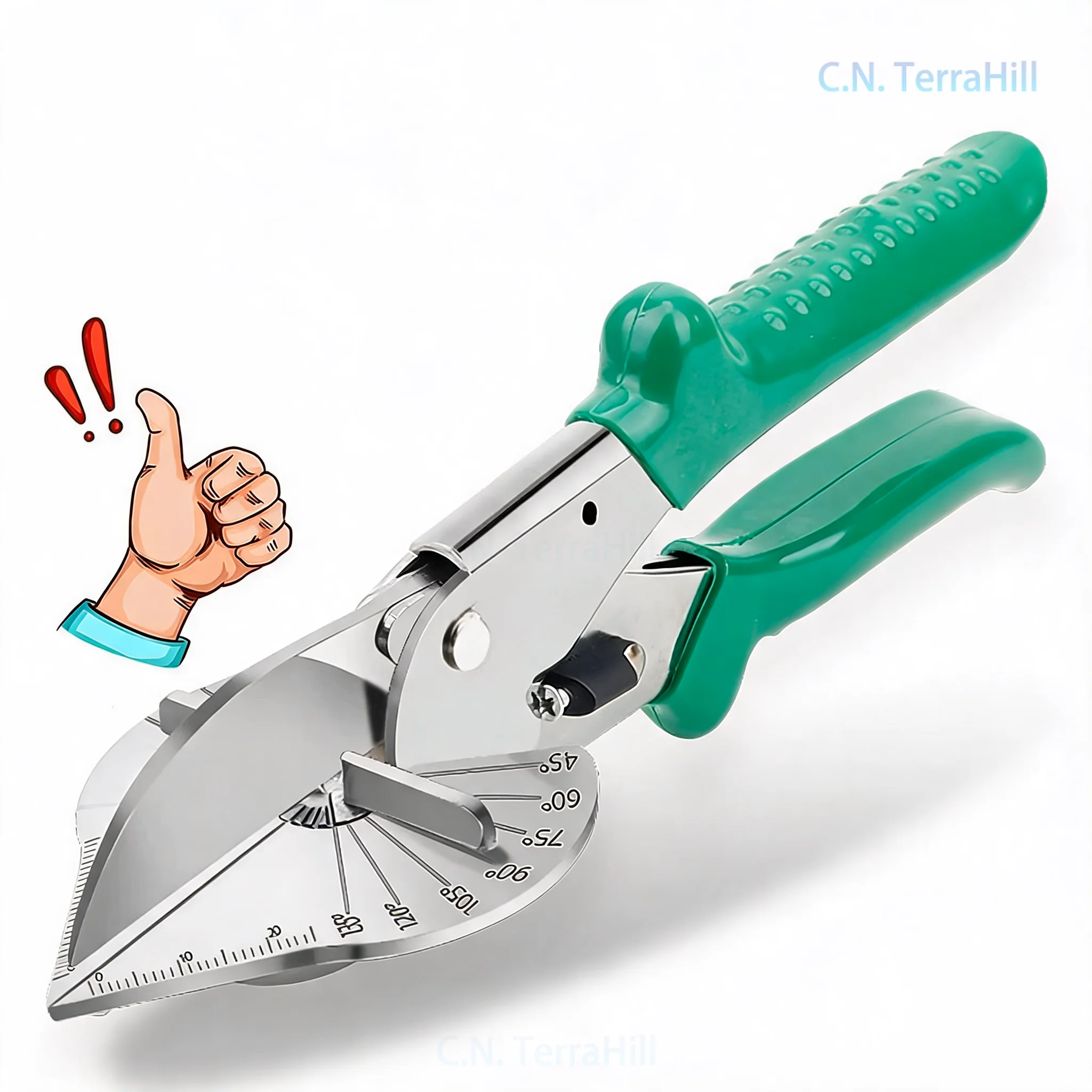 45 Degree Cable Trunking Cutter, Precision Angle Snips for PVC Trim Line & Baseboard, Electrician Carpenter Home Renovation DIY