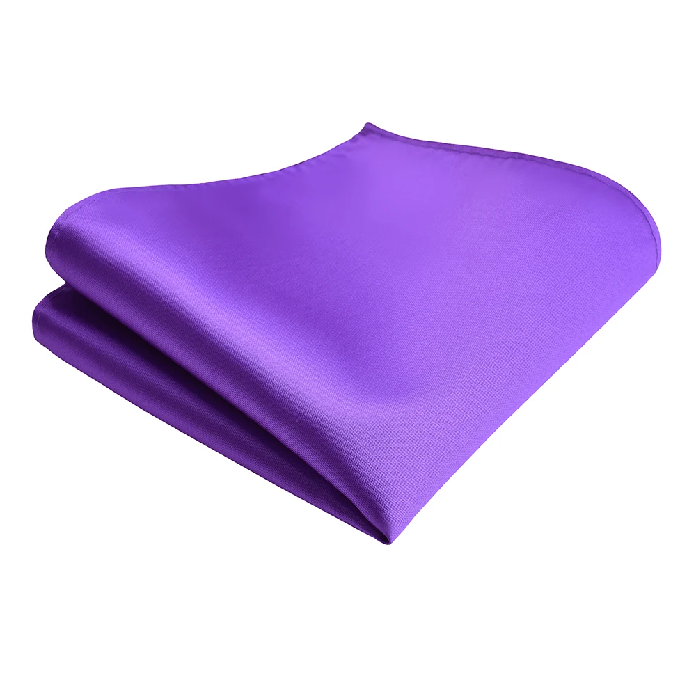 RBOCOTT Herenmode Gladde Waterdichte Zijden Zakdoeken Effen Zakken Vierkante Zakdoek Rood Zwart Blauw Bruiloft Zakdoeken Cadeau