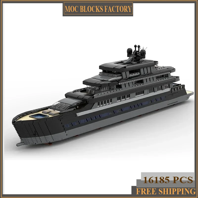 Moc Building Bricks Boat Model Large Luxury Yacht Mini scale Technology Modular Blocks Gifts Toys For DIY Sets Assembly