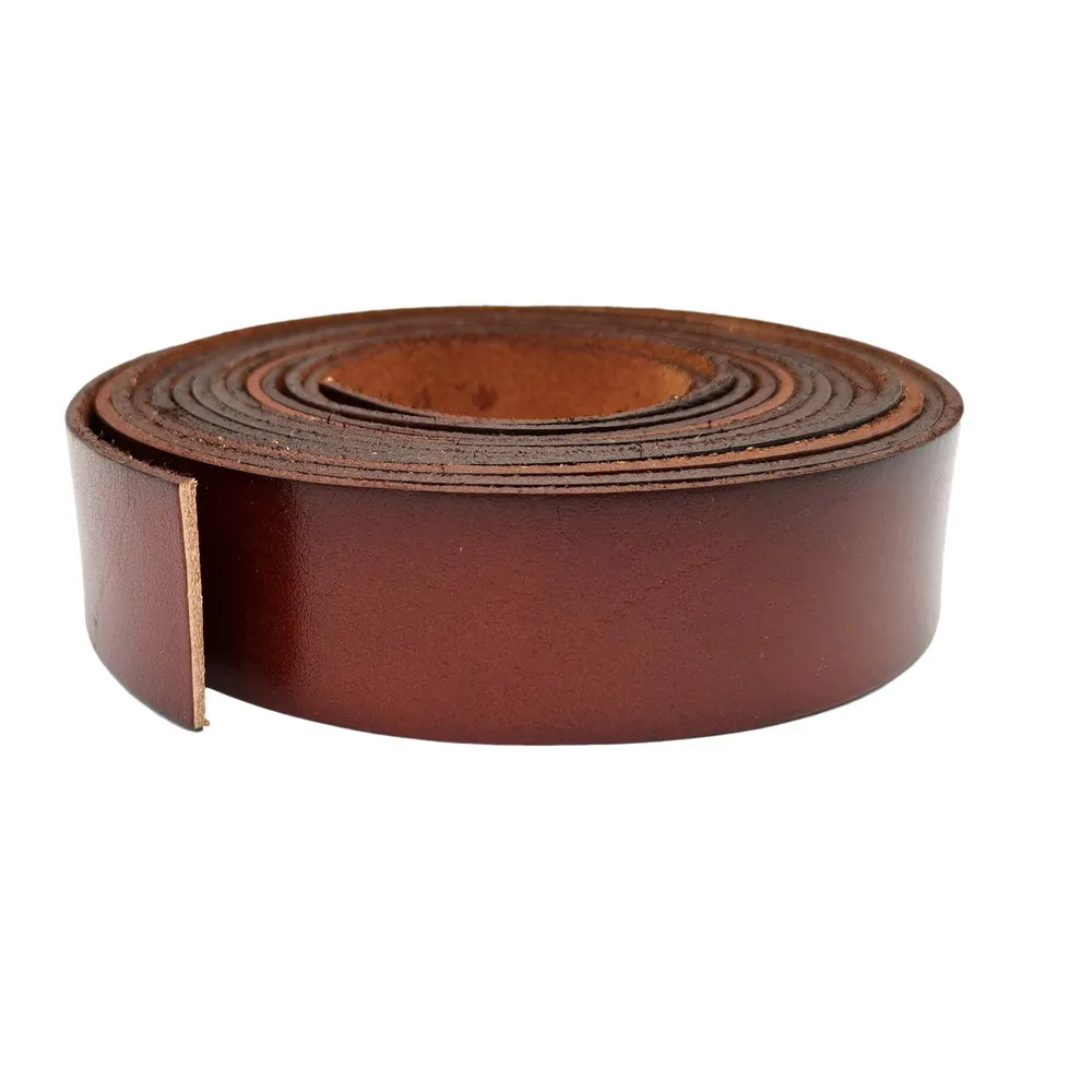 1 Yard 20mm Wide Distressed Brown Flat Genuine Leather Strip Cowhide Made 20mmx2mm Leather Band